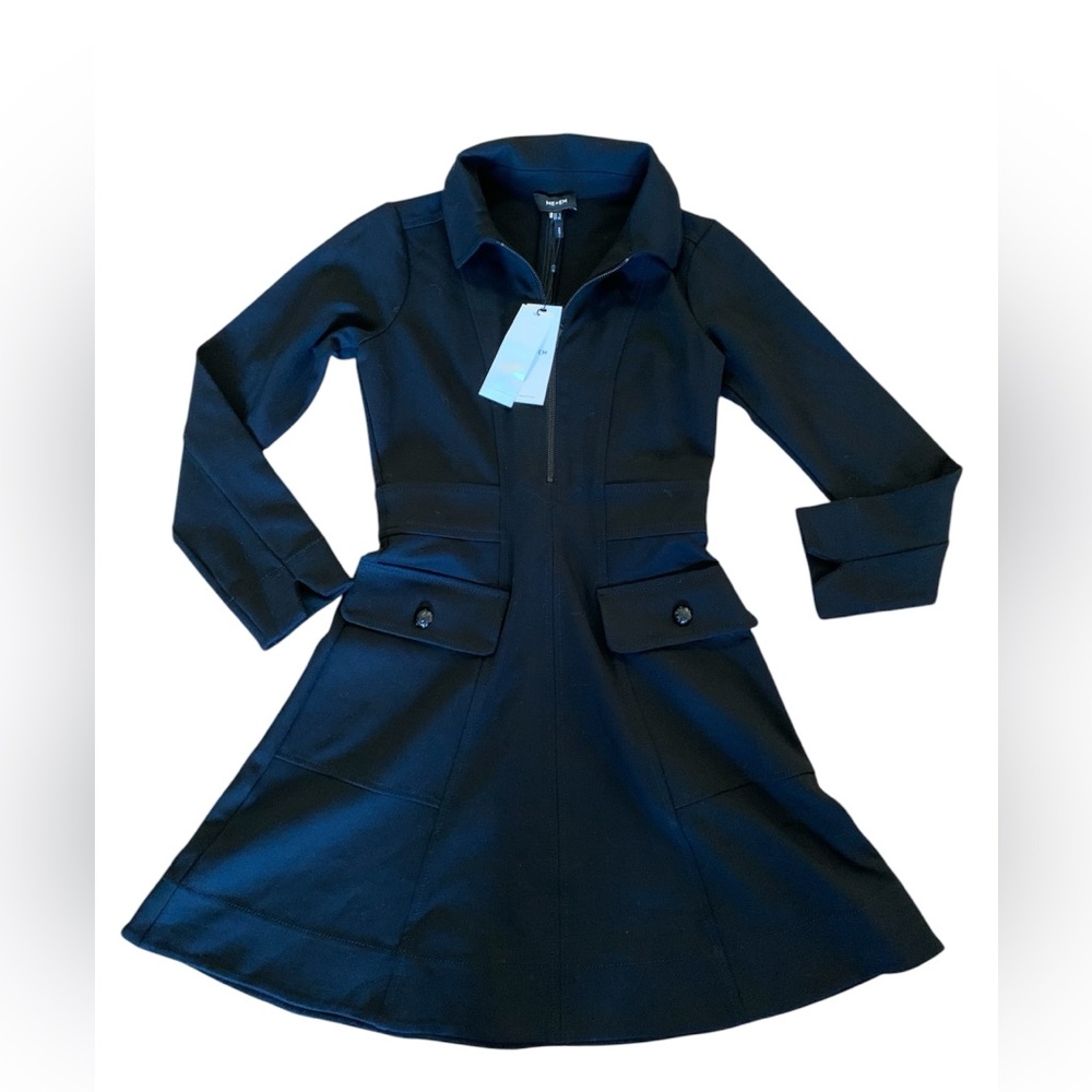 NWT ME+EM Travel Tailoring Military Mini Dress US 2 black New!